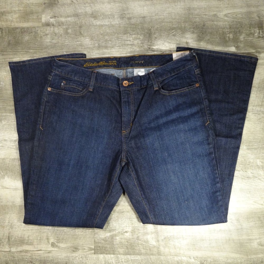 NWT -Eddie Bauer - Curvy Bootcut Mid Rise SIZE 16R